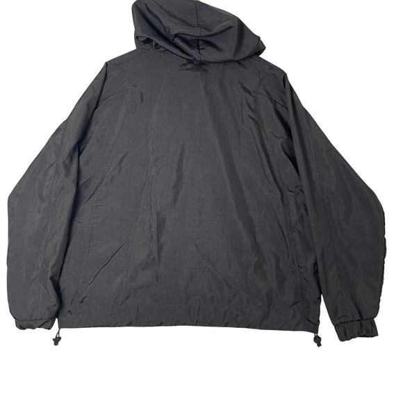 Adidas Windbreaker Jacket Womens Large Black Athleisure Outdoor Lightweight - Picture 2 of 12